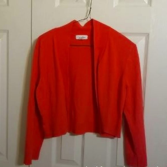 Calvin Klein Sweaters - Calvin Klein XL coral 3/4 sleeve length shrug